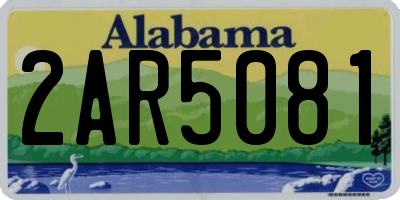 AL license plate 2AR5081