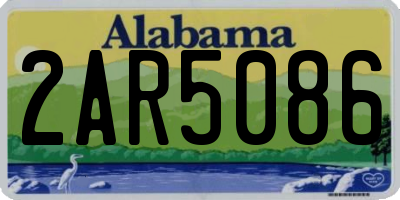 AL license plate 2AR5086