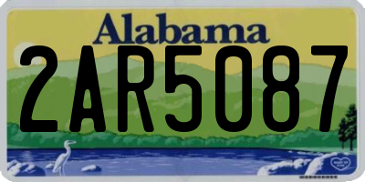 AL license plate 2AR5087