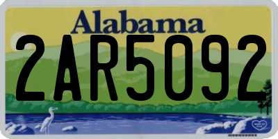 AL license plate 2AR5092