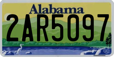 AL license plate 2AR5097