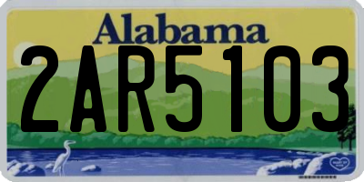 AL license plate 2AR5103