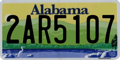 AL license plate 2AR5107