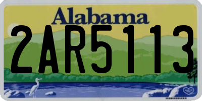 AL license plate 2AR5113