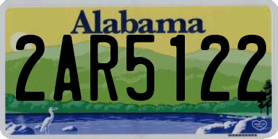 AL license plate 2AR5122