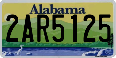AL license plate 2AR5125
