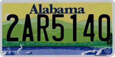 AL license plate 2AR5140