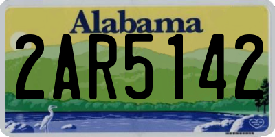 AL license plate 2AR5142