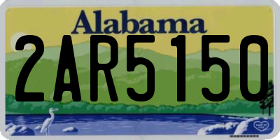 AL license plate 2AR5150