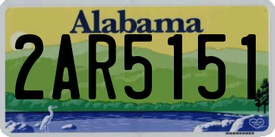 AL license plate 2AR5151