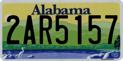 AL license plate 2AR5157