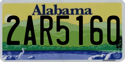 AL license plate 2AR5160