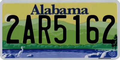 AL license plate 2AR5162