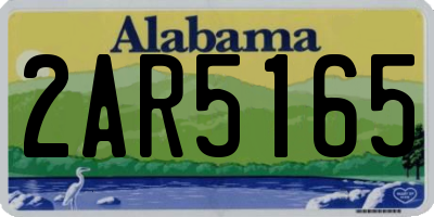 AL license plate 2AR5165
