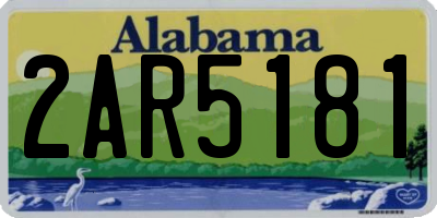 AL license plate 2AR5181