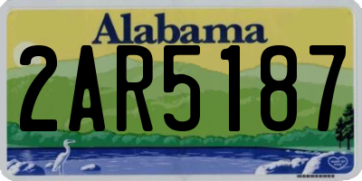 AL license plate 2AR5187