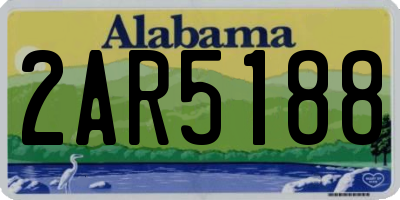 AL license plate 2AR5188