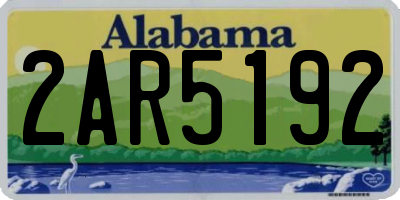 AL license plate 2AR5192