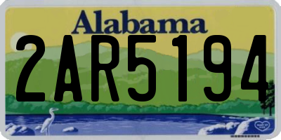 AL license plate 2AR5194
