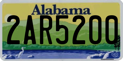 AL license plate 2AR5200