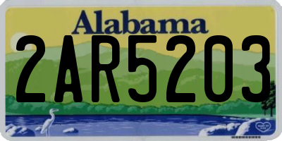 AL license plate 2AR5203