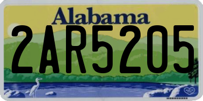 AL license plate 2AR5205