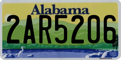 AL license plate 2AR5206
