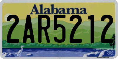 AL license plate 2AR5212