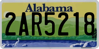 AL license plate 2AR5218