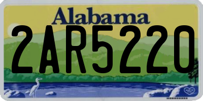 AL license plate 2AR5220