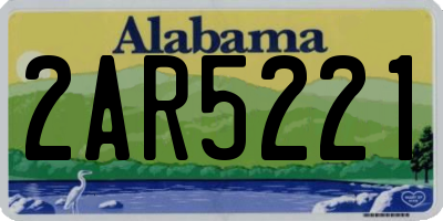 AL license plate 2AR5221