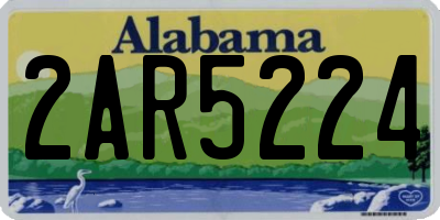 AL license plate 2AR5224