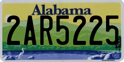 AL license plate 2AR5225