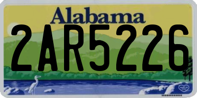 AL license plate 2AR5226