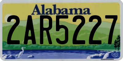 AL license plate 2AR5227
