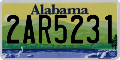 AL license plate 2AR5231