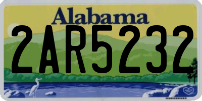 AL license plate 2AR5232