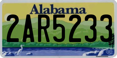 AL license plate 2AR5233