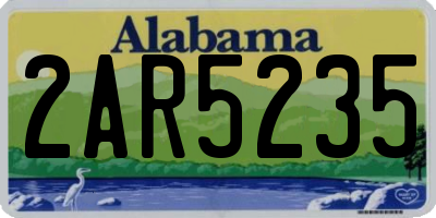 AL license plate 2AR5235