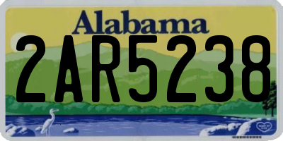 AL license plate 2AR5238
