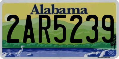 AL license plate 2AR5239