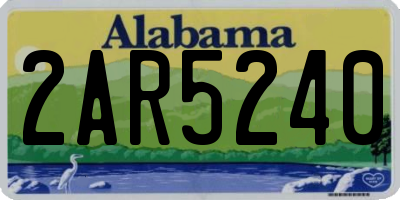 AL license plate 2AR5240