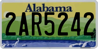 AL license plate 2AR5242