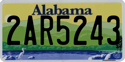 AL license plate 2AR5243