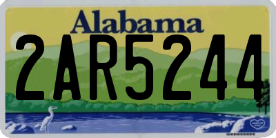 AL license plate 2AR5244