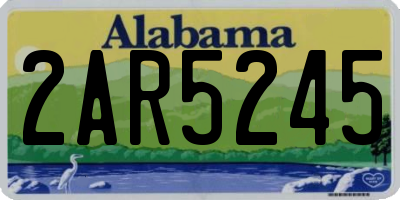 AL license plate 2AR5245