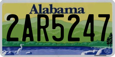 AL license plate 2AR5247