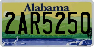 AL license plate 2AR5250