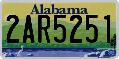 AL license plate 2AR5251