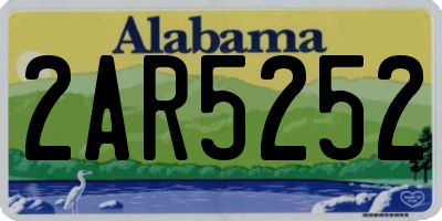 AL license plate 2AR5252